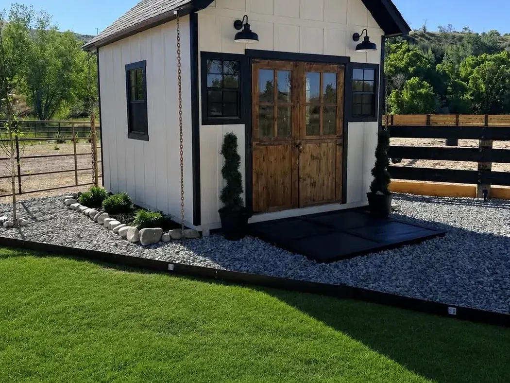 Modern farmhouse shed Preston Idaho