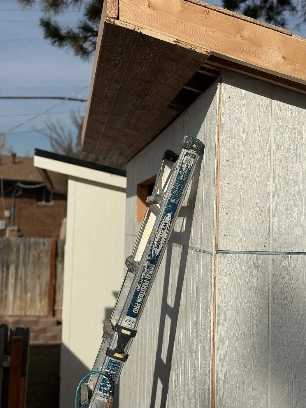 LP SmartSide siding installation in progress