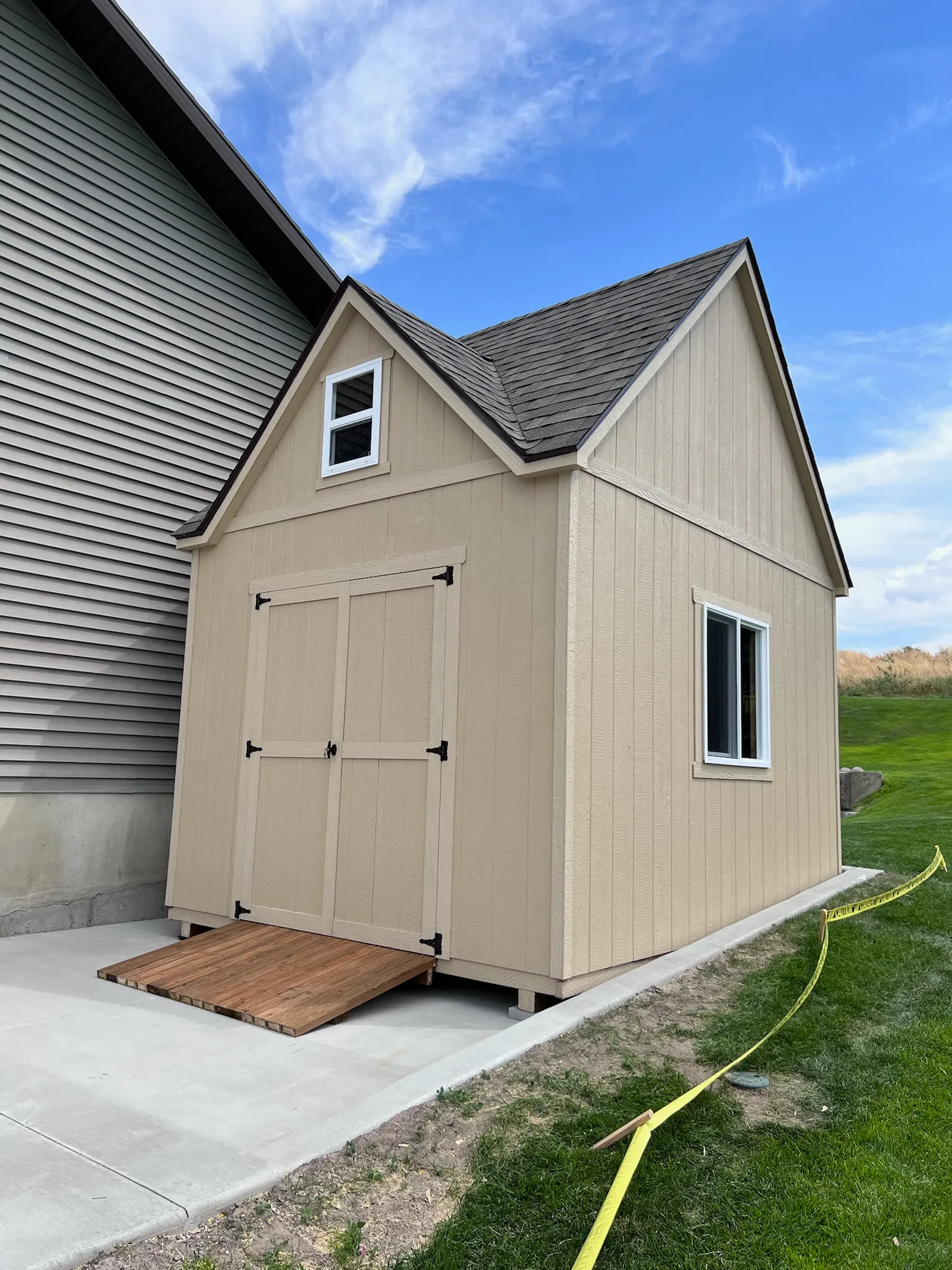 Custom storage shed built on-site by ShedPro LLC